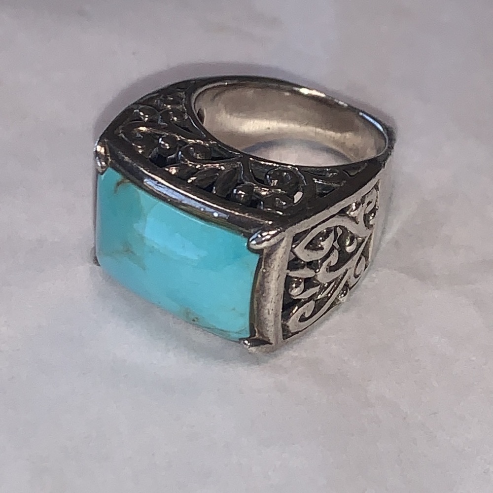 Barse Sterling silver ring stamped 925 ‘Barse’ with turquoise size 6.5